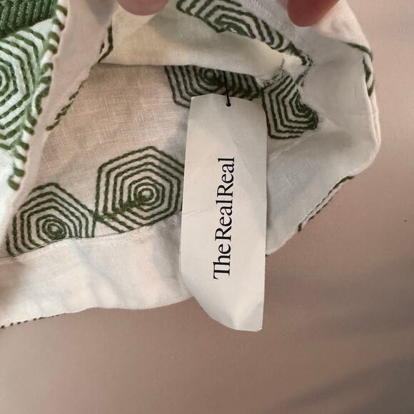 ALEXIS Acadia Shorts White and Green Embroidered Size Large - Picture 5 of 8